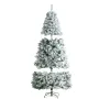 Juletræ 7,5 fod præoplyst flocket juletræ med 550 LED-lys 1346