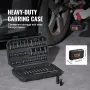 1/4" Drive Impact Socket Set, 55 Piece Deep & Shallow Socket Set SAE 5/32"-9/16" and Metric 4-15mm, 6 Point CR-V Alloy Steel for