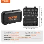 Impact Sockets Set 55pcs 6-punkts 1/4 "Drive Bit Ratchet Tool
