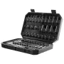 1/4" Drive Impact Socket Set, 55 Piece Deep & Shallow Socket Set SAE 5/32"-9/16" and Metric 4-15mm, 6 Point CR-V Alloy Steel for