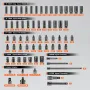 Impact Sockets Set 130 stk 6-punkt 3/8 "& 1/2" Drive Bit
