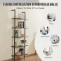 Ladder Shelf, 5-Tier Bookshelf 17.3x11.8in, Open Wall-Mounted Ladder Shelf with Metal Frame,Storage Rack Sundries Holder for Kit