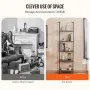 Ladder Shelf, 5-Tier Bookshelf 17.3x11.8in, Open Wall-Mounted Ladder Shelf with Metal Frame,Storage Rack Sundries Holder for Kit