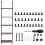 Ladder Shelf, 5-Tier Bookshelf 17.3x11.8in, Open Wall-Mounted Ladder Shelf with Metal Frame,Storage Rack Sundries Holder for Kit