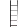Ladder Shelf, 5-Tier Bookshelf 17.3x11.8in, Open Wall-Mounted Ladder Shelf with Metal Frame,Storage Rack Sundries Holder for Kit