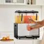 Commercial Beverage Dispenser, 3 Tanks 12 L Per Tank Juice Dispenser, 370W Stainless Steel Ice Tea Drink Machine with 45°F-54°F 
