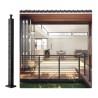 Cable Railing Post 36x2x2in Horizontal Hole Deck Railing Post Black 1-Pack