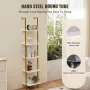 Ladder Shelf, 5-Tier Bookshelf 15.6x11.8in, Open Wall-Mounted Ladder Shelf with Metal Frame,Storage Rack Sundries Holder for Kit