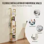 Ladder Shelf, 5-Tier Bookshelf 15.6x11.8in, Open Wall-Mounted Ladder Shelf with Metal Frame,Storage Rack Sundries Holder for Kit