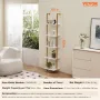 Ladder Shelf, 5-Tier Bookshelf 15.6x11.8in, Open Wall-Mounted Ladder Shelf with Metal Frame,Storage Rack Sundries Holder for Kit
