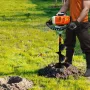 Benzindrevet pæleboremaskine 63CC 2400W med 8" bor og 1