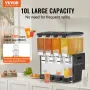 Kommerciel drik dispenser 10L x 4 tanke Kold juice isdrik