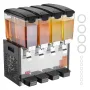 Commercial Beverage Dispenser, 4 Tanks 10 L Per Tank Juice Dispenser, 430W Stainless Steel Ice Tea Drink Machine with 45°F-54°F 