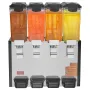 Commercial Beverage Dispenser, 4 Tanks 10 L Per Tank Juice Dispenser, 430W Stainless Steel Ice Tea Drink Machine with 45°F-54°F 