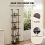 Industrial Square Pipe Shelf 5 Tier 15.6x11.8in vægmontering