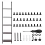 Industrial Square Pipe Shelf 5 Tier 15.6x11.8in vægmontering