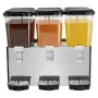 Commercial Beverage Dispenser, 3 Tanks 18 L Per Tank Juice Dispenser, 512W Stainless Steel Ice Tea Drink Machine with 45°F-54°F 