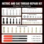 49pcs tråd Chaser Set UNC UNF Metric Thread Restorer Tool