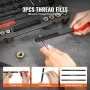 49-Piece Thread Chaser Set, UNC UNF and Metric Thread Restorer Tool, Rethreading Tool Kit with 22 Taps 24 Dies 3 Thread Files St