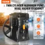 Air Compressor Pump Head, 3HP 5.8CFM @ 90PSI, Twin Cylinder Oil Lubricated Air Compressor Piston Pump Head, Single-Stage Aluminu