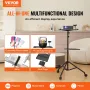 Projektor står med Wheels Laptop Stand stativhøjde fra 31,3 til