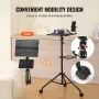 Projector Stand with Wheels, Laptop Stand Tripod Adjustable Height from 31.3 to 67.3", Projector Tripod Stand with 2 Trays & Goo