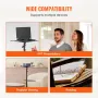 Projector Stand with Wheels, Laptop Stand Tripod Adjustable Height from 31.3 to 67.3", Projector Tripod Stand with 2 Trays & Goo