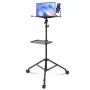 Projector Stand with Wheels, Laptop Stand Tripod Adjustable Height from 31.3 to 67.3", Projector Tripod Stand with 2 Trays & Goo