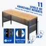 Adjustable Height Workbench 121.9 cm L x 50.8 cm W Work Bench Table with Power Outlet