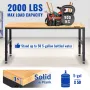 Adjustable Height Workbench 121.9 cm L x 50.8 cm W Work Bench Table with Power Outlet
