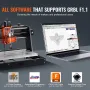 CNC Router Machine, 120W, 3 Axis GRBL Control Wood Engraving Carving Milling Machine Kit, 11.81 x 7.87 x 2.83 in / 300 x 200 x 7