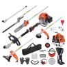 6-in-1 Multi-Functional Trimming Tools Gas Hedge Trimmer 33CC Weed Eater