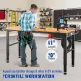 Justerbar højde Arbejdsbænk 61 "L X 20" W Work Bench Table med
