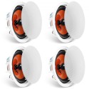 4PCs 8 in Ceiling Speakers 100W Flush Mount Ceiling & in-Wall Speakers