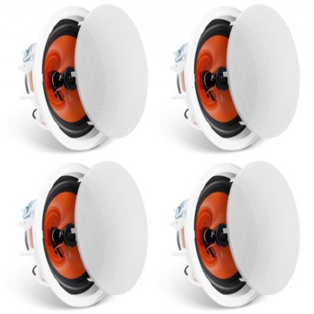 4PCs 8 in Ceiling Speakers 100W Flush Mount Ceiling & in-Wall Speakers