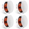 4PCs 8 in Ceiling Speakers 100W Flush Mount Ceiling & in-Wall Speakers