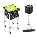 Tennis Ball Hopper Basket Teaching Tennis Ball Cart with Wheels 180 Balls