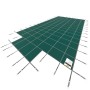 Pool Safety Cover Fits 20x40ft Rectangle Inground Pools, Safety Pool Cover with 4x10ft Center End Step, Mesh Solid Pool Cover