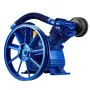 Air Compressor Pump Head, 5.5HP 5.75CFM @ 90PSI, Twin Cylinder Oil Lubricated Air Compressor Piston Pump Head, Dual Stage V-Type