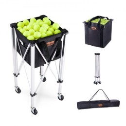 Tennis Ball Hopper Basket Teaching Tennis Ball Cart with Wheels 150 Balls