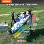 Reclining Camping Chair, 300 lbs Load Camping Hammock Chair, Rocking Lounge Folding Chair with Footrest, Storage Bag, Headrest &