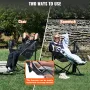 Reclining Camping Chair, 300 lbs Load Camping Hammock Chair, Rocking Lounge Folding Chair with Footrest, Storage Bag, Headrest &