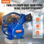 Luftkompressorpumpehoved 3 HK 6,25 CFM @ 90 PSI 2-cylindret