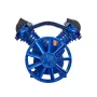 Air Compressor Pump Head, 3HP 6.25CFM @ 90PSI, Twin Cylinder Oil Lubricated Air Compressor Piston Pump Head, Single Stage V-Type
