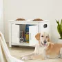 Kæledyrsfodringstation m/ 2 forhøjede hunde skåle hundefoder og
