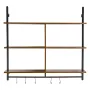 Industrial Pipe Shelf, 3 Tier 41.5x9.84in, Wall-Mount Floating Rustic Wood Shelves Bracket Display Bookshelf, Storage Rack Sundr