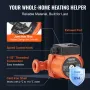LPS25-4S-180 Hot Water Recirculating Pump, 220V, 72W 50LPM Hot Water Circulation Pump, 38 mm(1.5") Threaded NPT 3-Speed Circulat