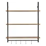 Industrial Pipe Shelf, 3 Tier 32x9.84in, Wall-Mount Floating Rustic Wood Shelves Bracket Display Bookshelf, Storage Rack Sundrie
