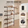 Industrial Pipe Shelf, 5 Tier 2PCS, 11.8in Applicable Board Width Wall-Mount Floating Rustic Wood Shelves Bracket Bookshelf,Stor
