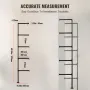 Industrial Pipe Shelf, 5 Tier 2PCS, 11.8in Applicable Board Width Wall-Mount Floating Rustic Wood Shelves Bracket Bookshelf,Stor